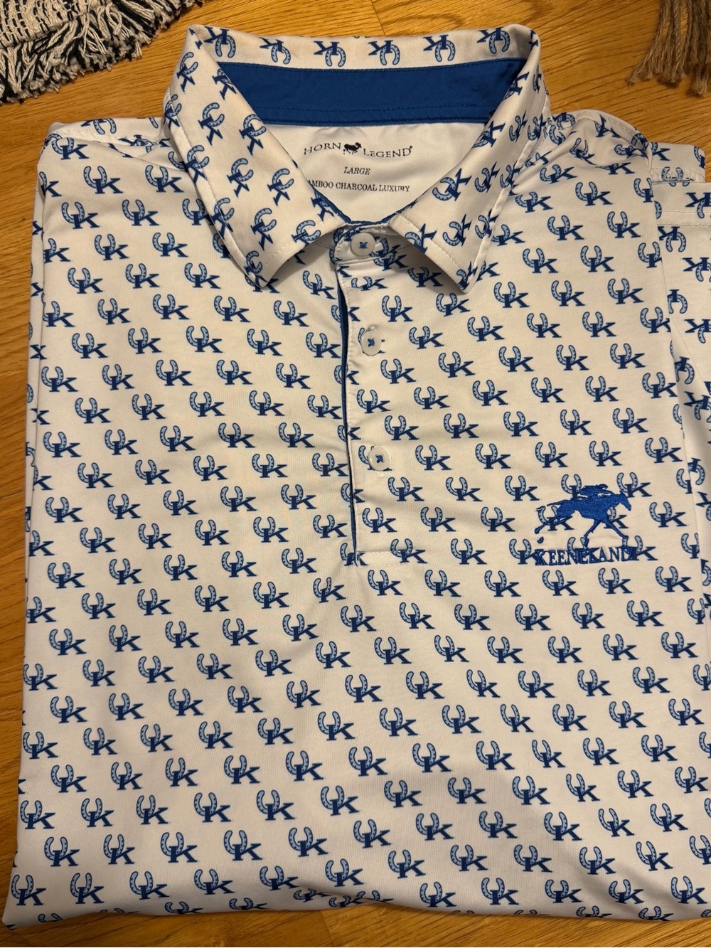 Horn Legend Men's White Golf  Polo -Keeneland UK